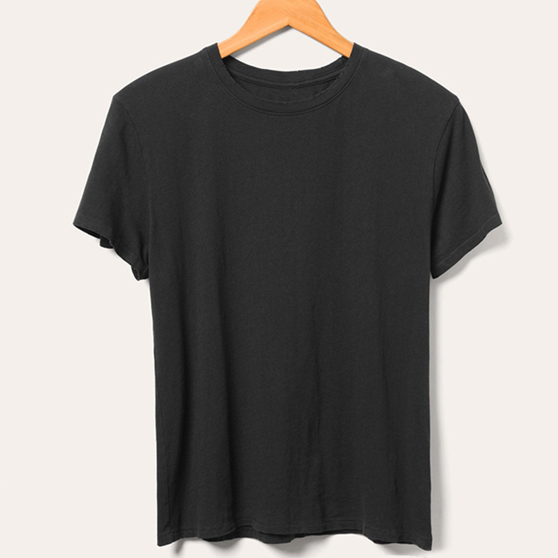 Blank Women Round Neck Casual Short Sleeve T-Shirt