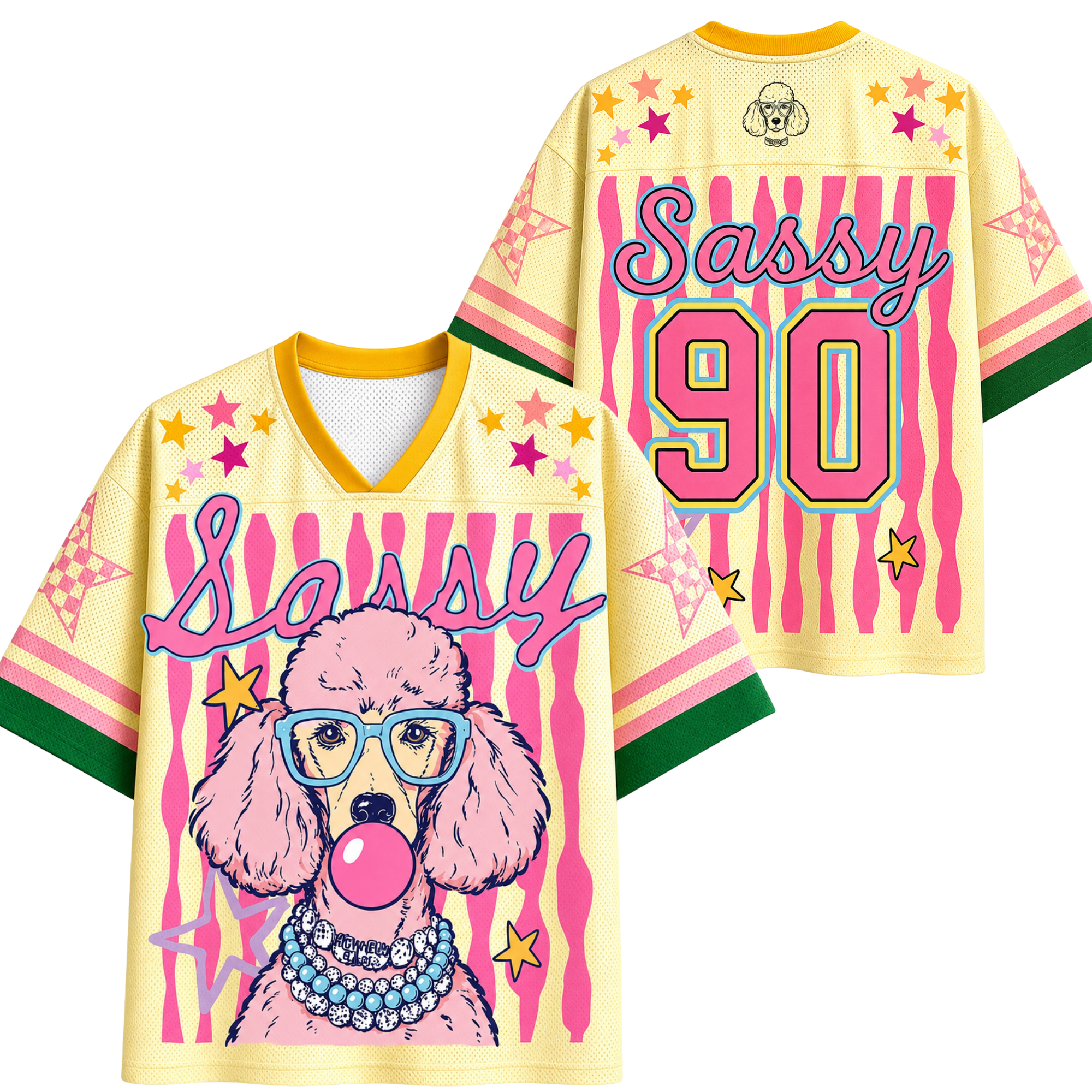 Chaotic Club Striped Summer Dog Mesh Jersey