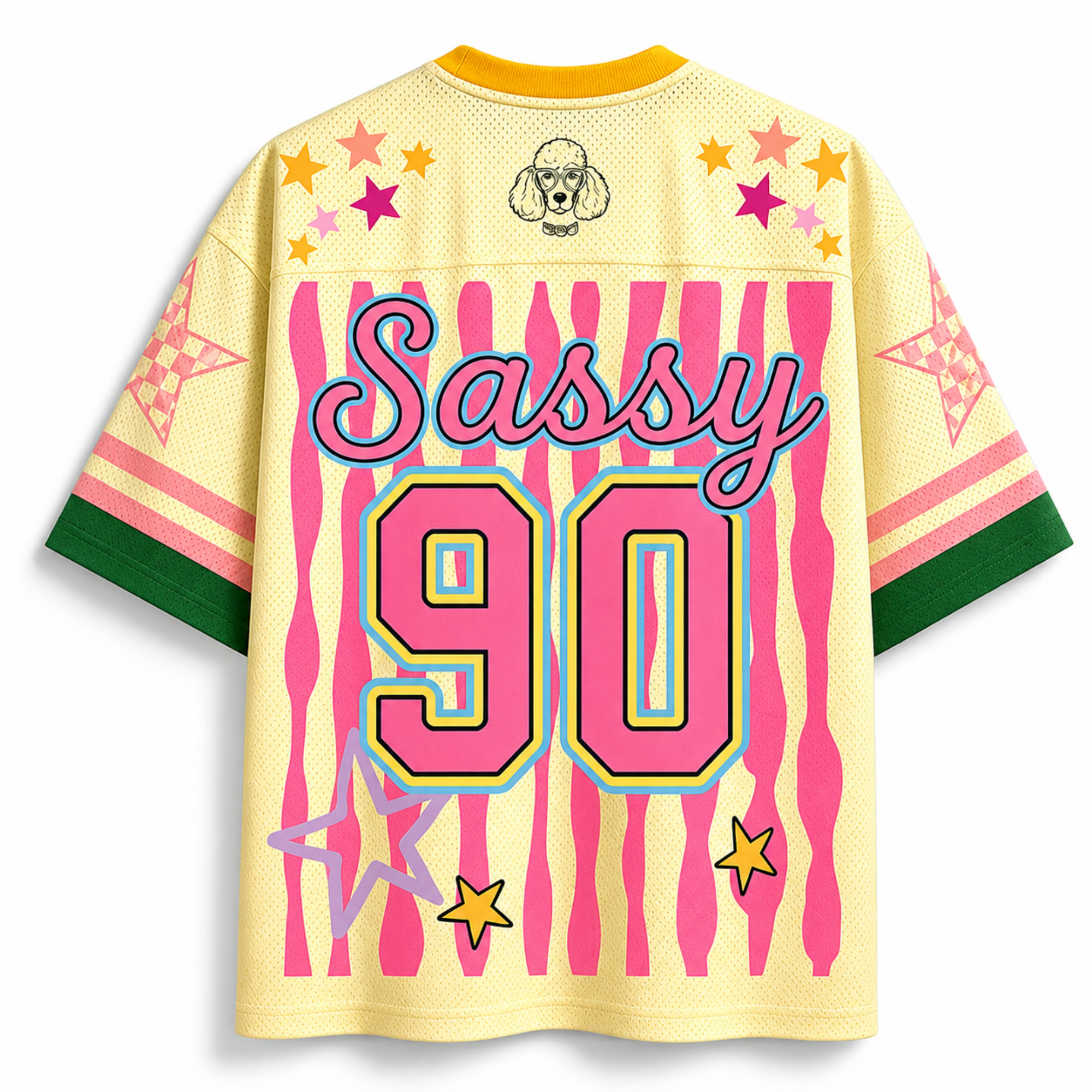 Chaotic Club Striped Summer Dog Mesh Jersey
