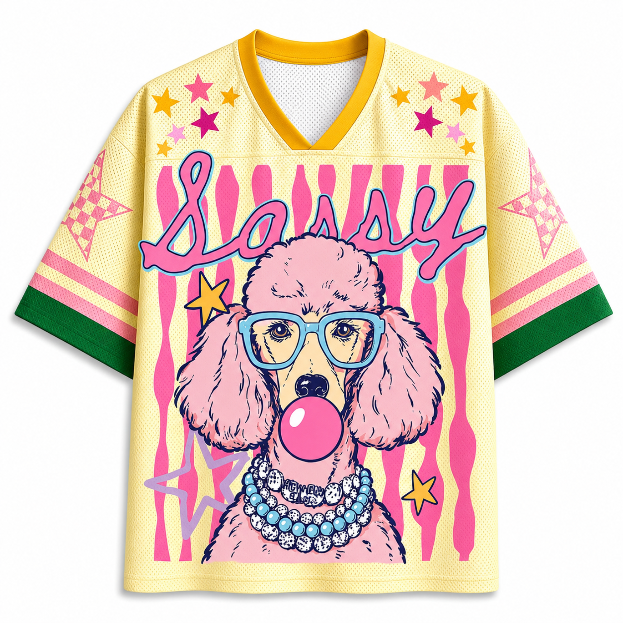 Chaotic Club Striped Summer Dog Mesh Jersey