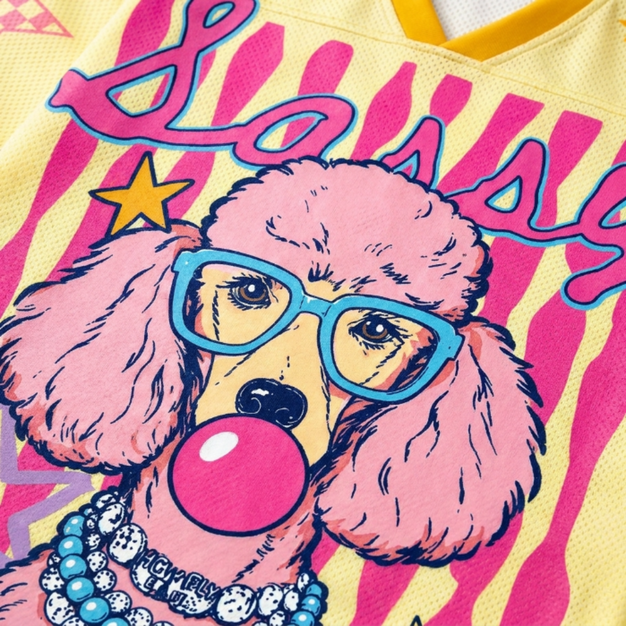 Chaotic Club Striped Summer Dog Mesh Jersey