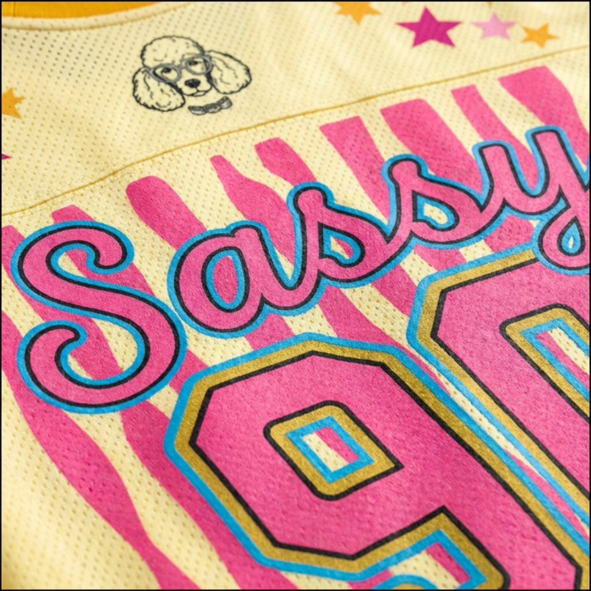 Chaotic Club Striped Summer Dog Mesh Jersey