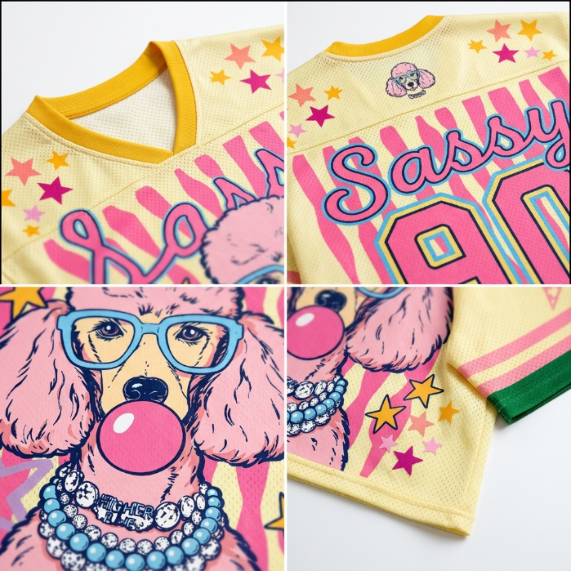 Chaotic Club Striped Summer Dog Mesh Jersey