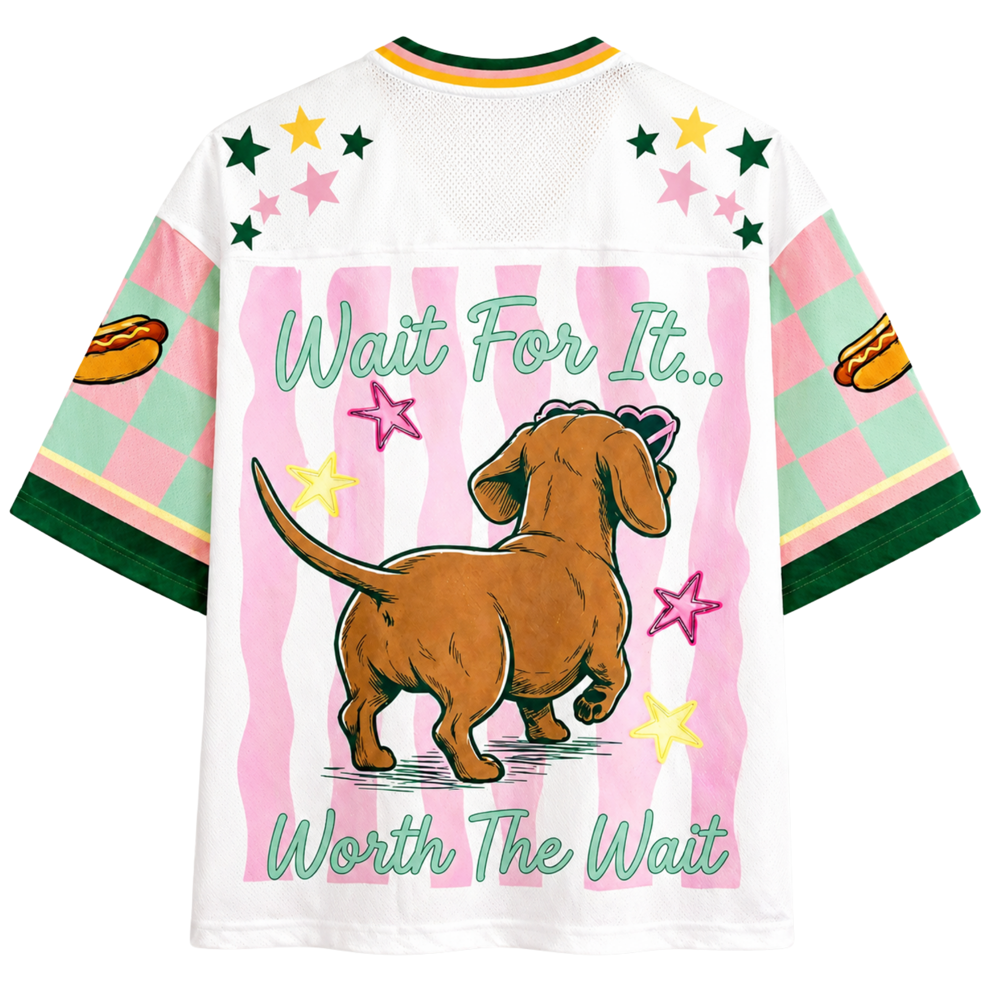 Chaotic Club Dachshund Wait For Me Little Legs Mesh Jersey