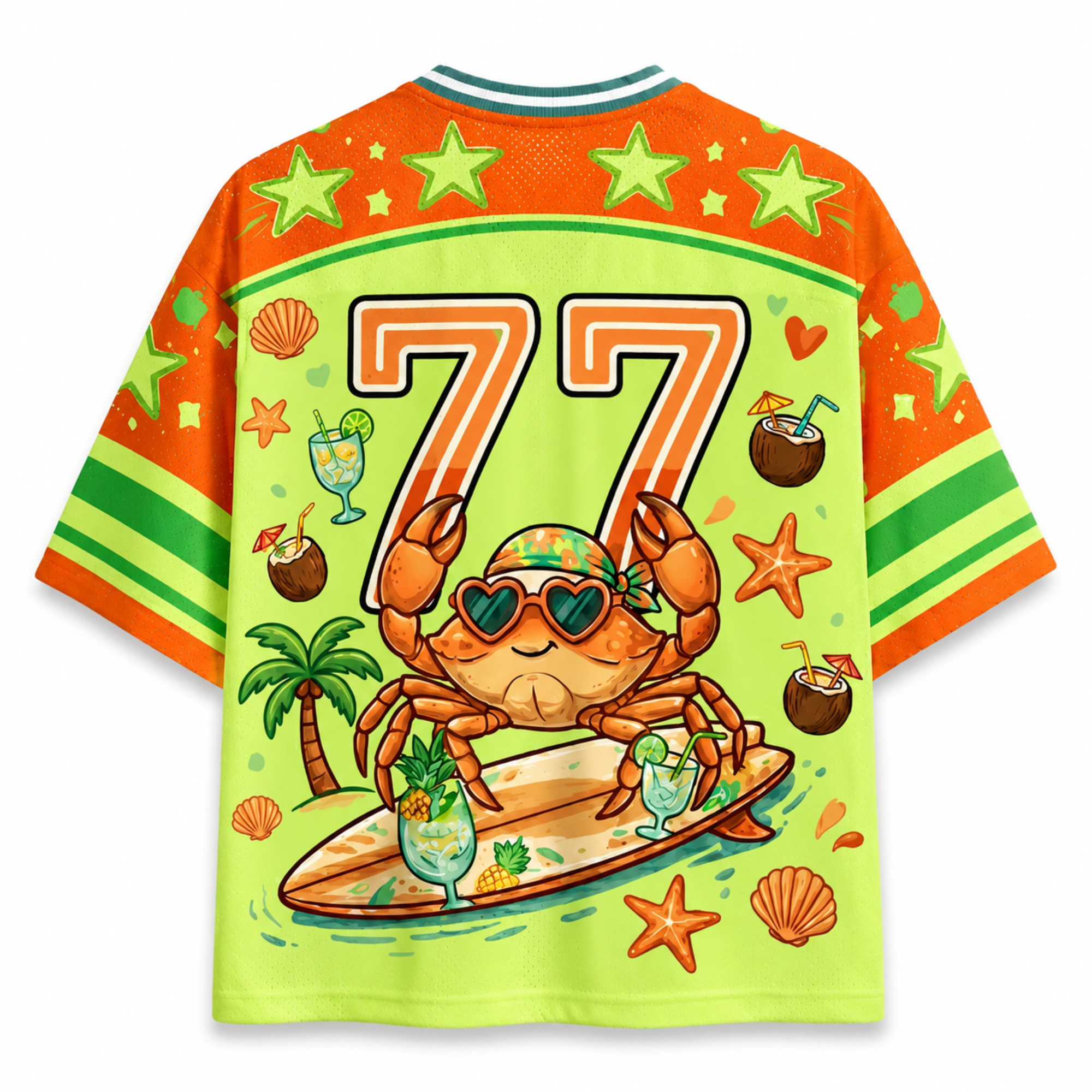 Chaotic Club Crab Blowing Bubble Summer Mesh Jersey