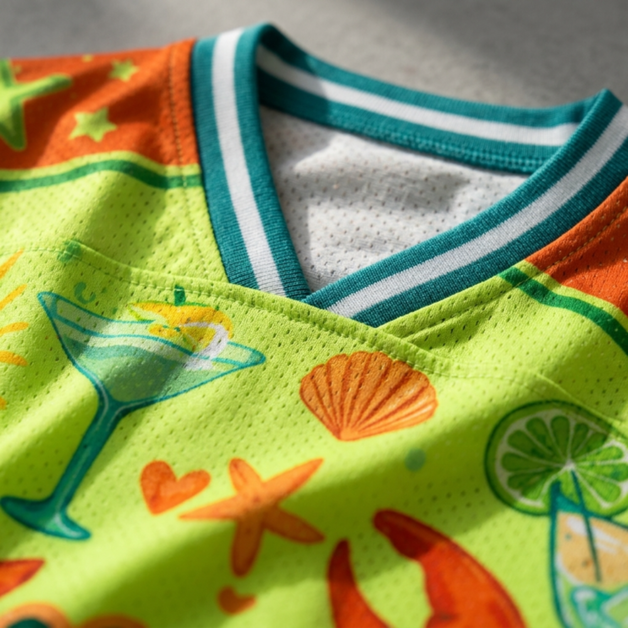 Chaotic Club Crab Blowing Bubble Summer Mesh Jersey