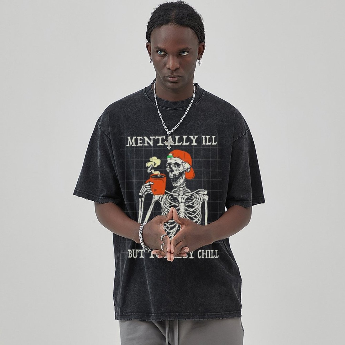 Mentally Ill Unisex Vintage Wash Denim T-Shirts🔥Buy 4 get 5th 50%OFF🔥