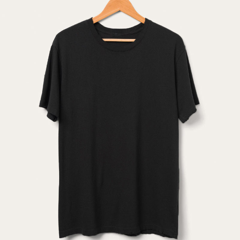 Blank Men Round Neck Casual Short Sleeve T-Shirt