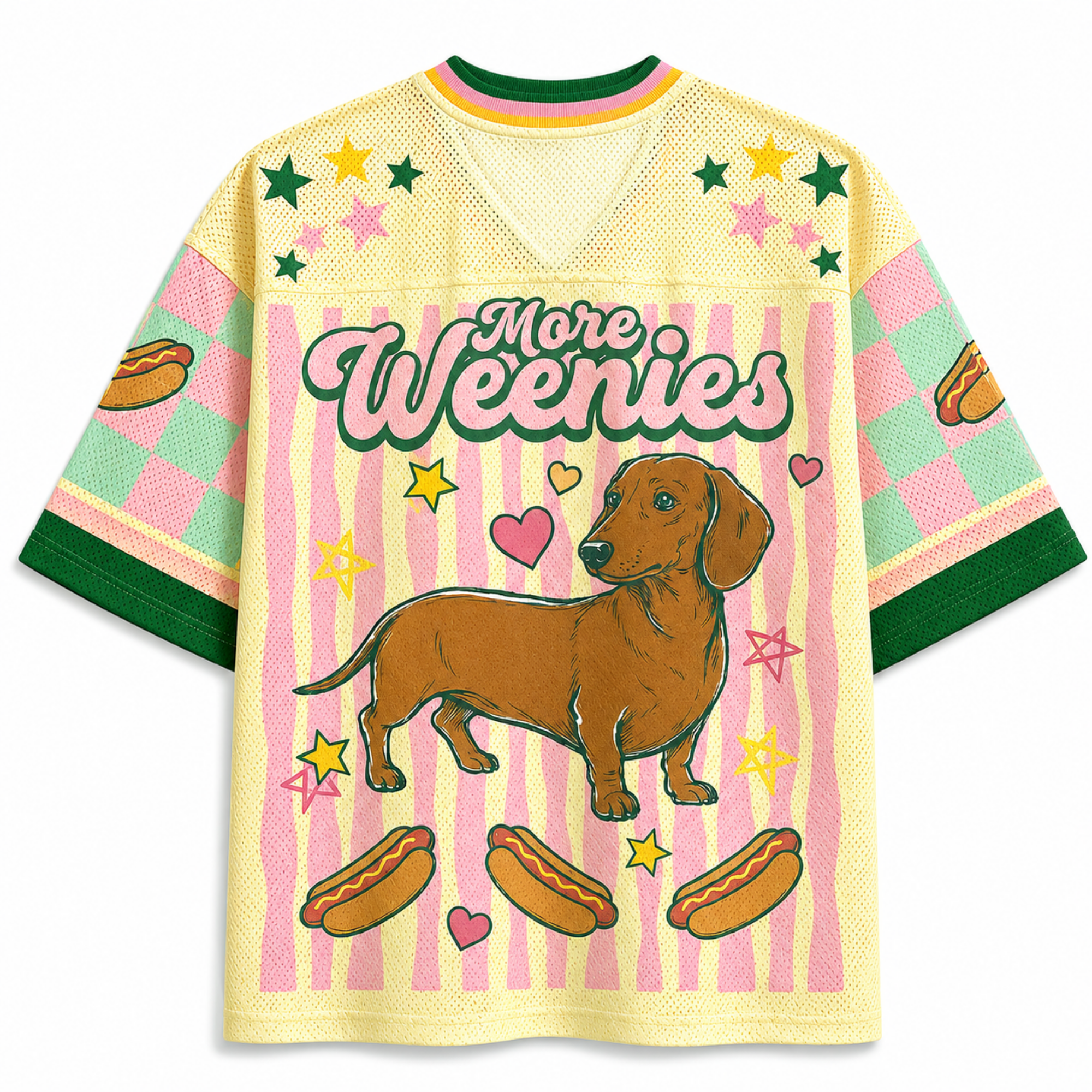 Chaotic Club Less Meanies More Weenies Dachshund Summer Mesh Jersey