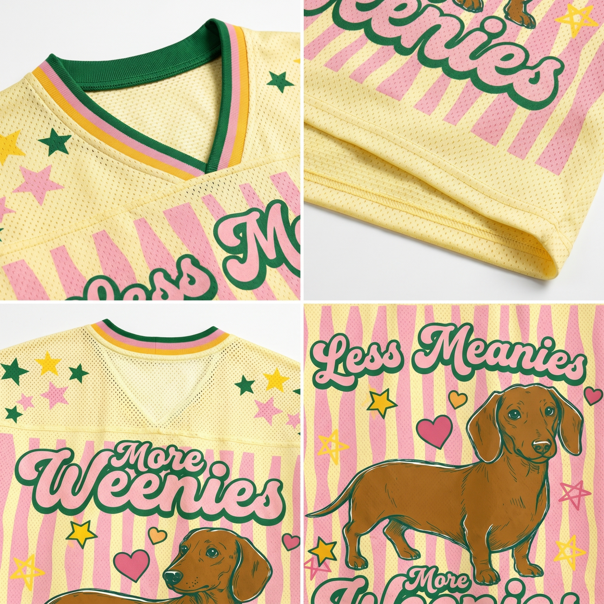 Chaotic Club Less Meanies More Weenies Dachshund Summer Mesh Jersey