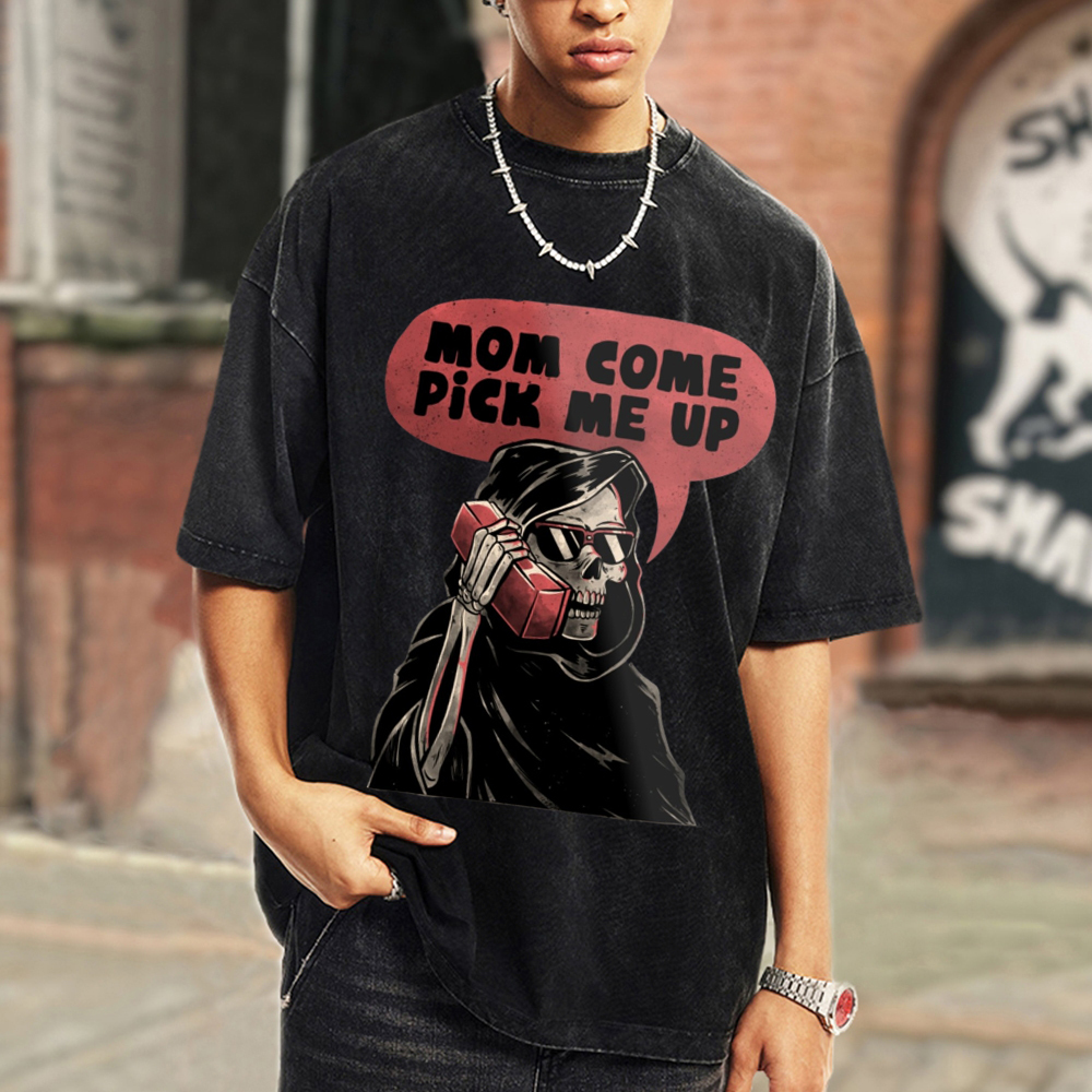 Pick Me Up Unisex Vintage Wash Denim T-Shirts