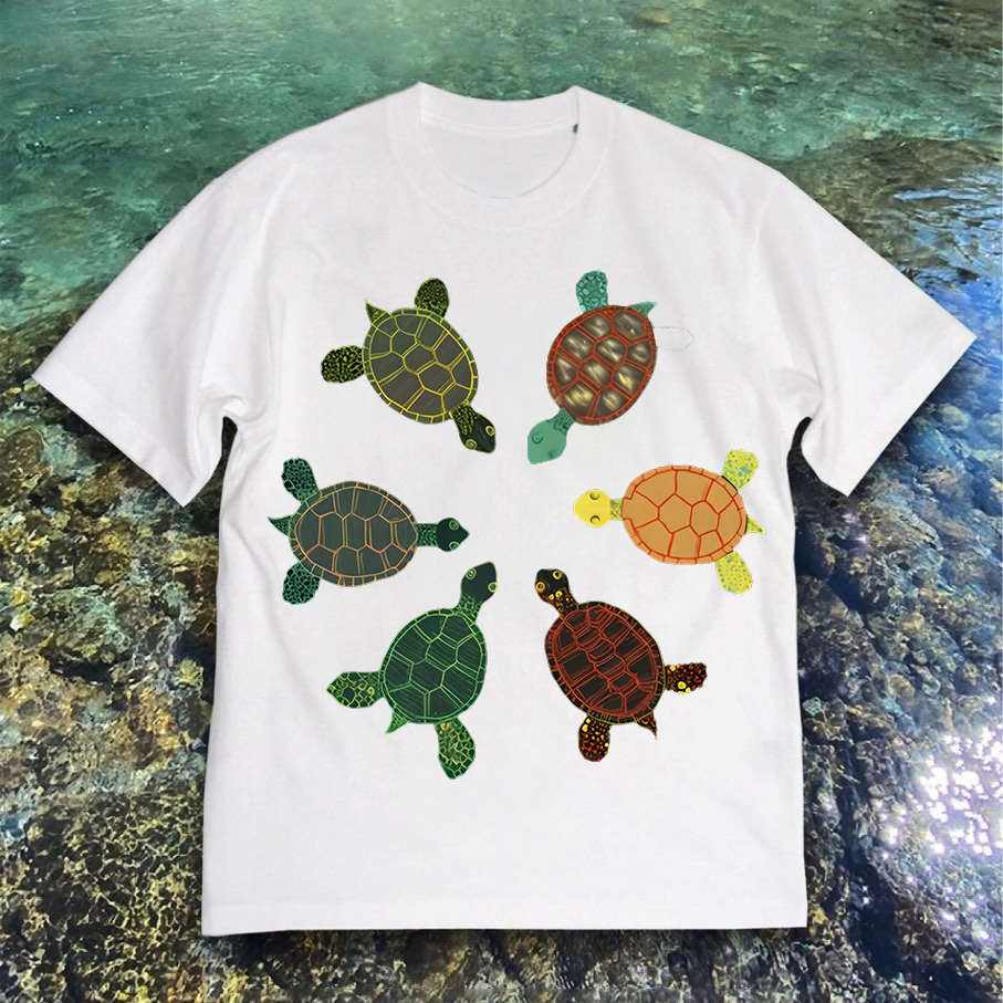 Turtle Circle Unisex Vintage Washed Tee