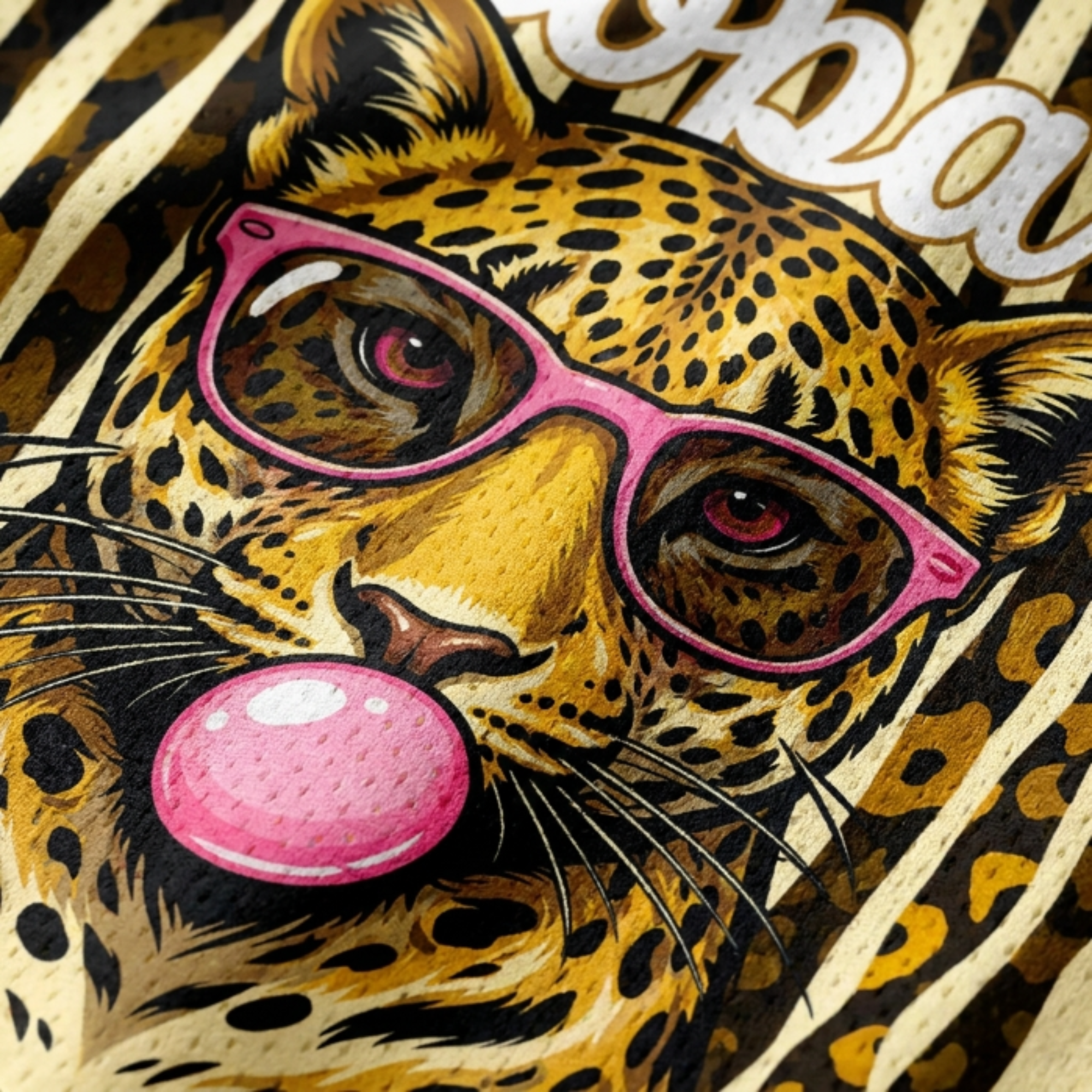 Chaotic Club Leopard Stars Bubblegum Summer Mesh Jersey