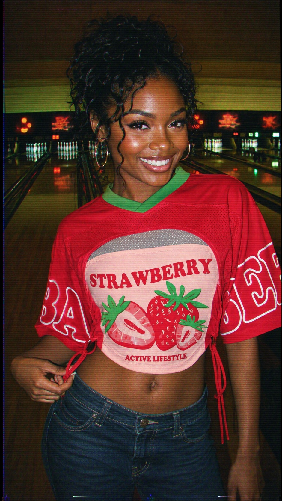 Berry Active Mesh Short-Sleeve Bandeau Set