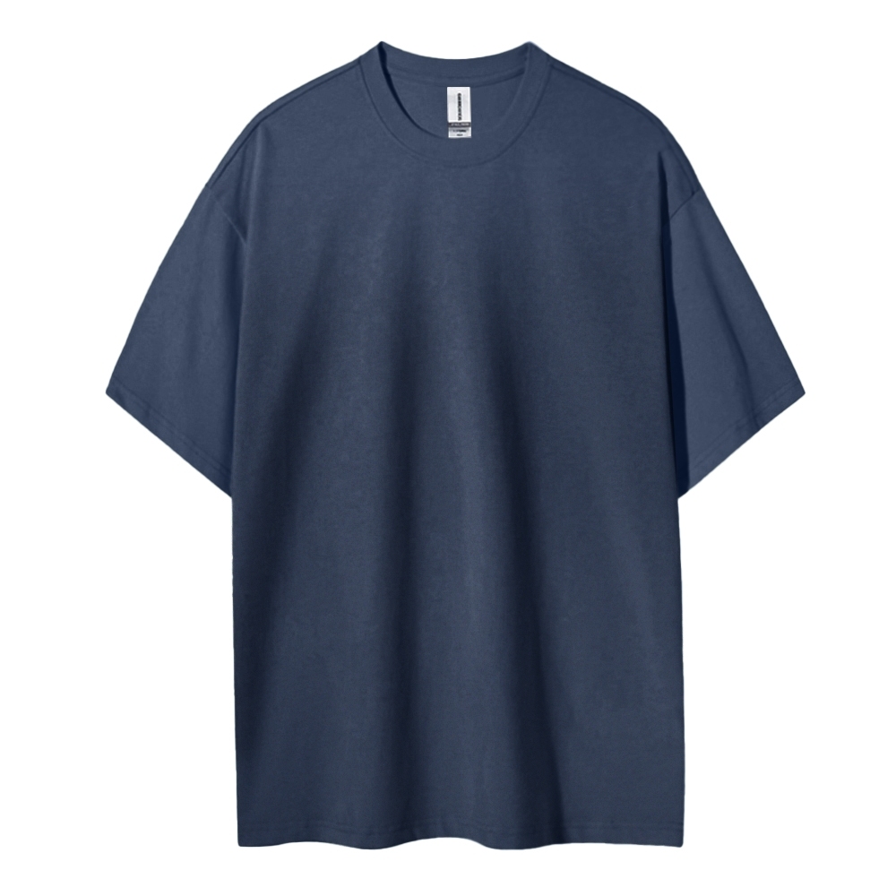Blank Men Round Neck Casual Short Sleeve T-Shirt