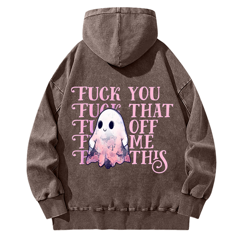 Mantra For Those Who Need It Back Printed Unisex Casual Washed Hoodie Sweatshirt