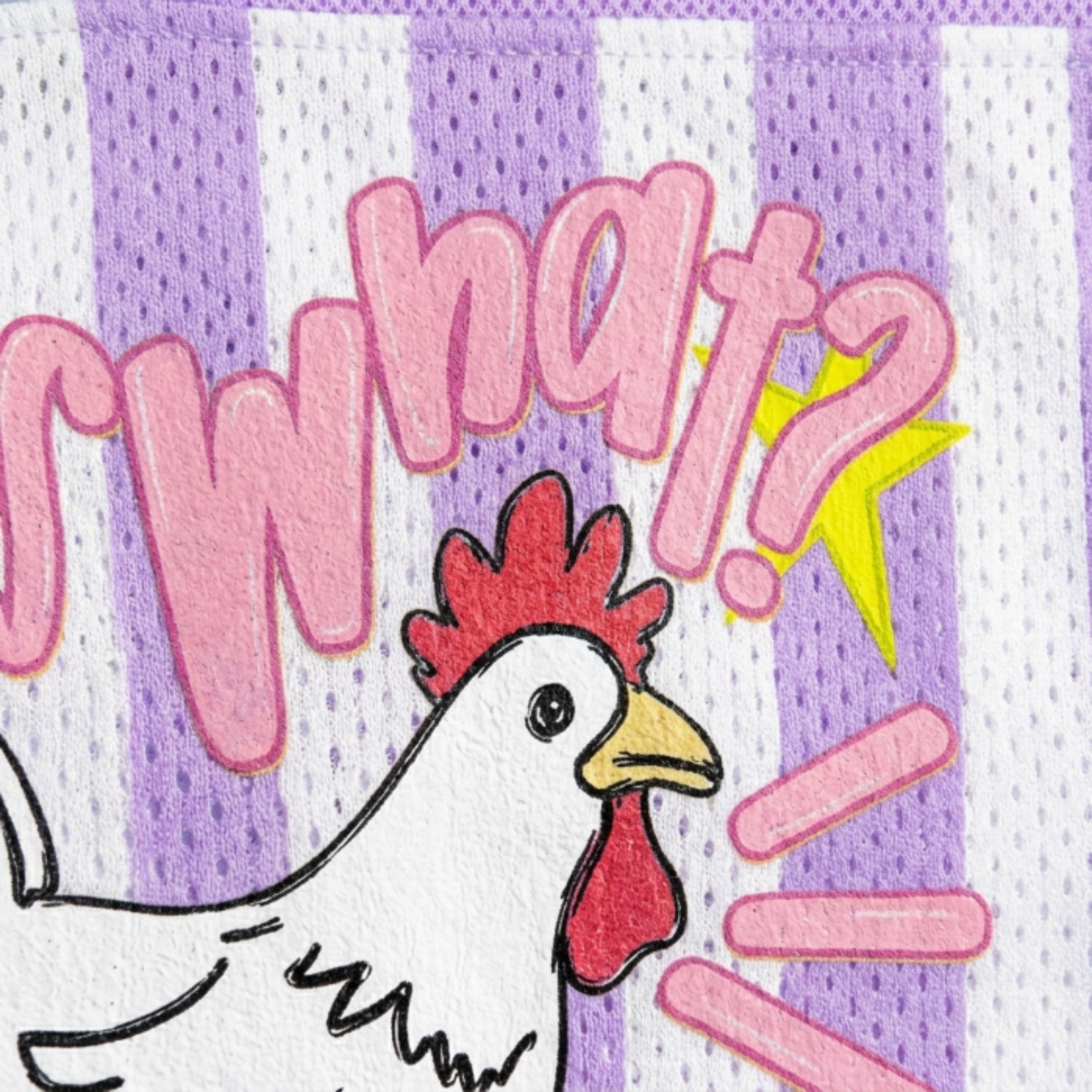 Chaotic Club Striped Guess What Chicken Butt Mesh Jersey