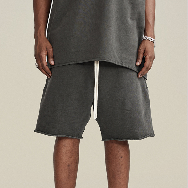 Vintage Unisex Casual Washed Plain Shorts 