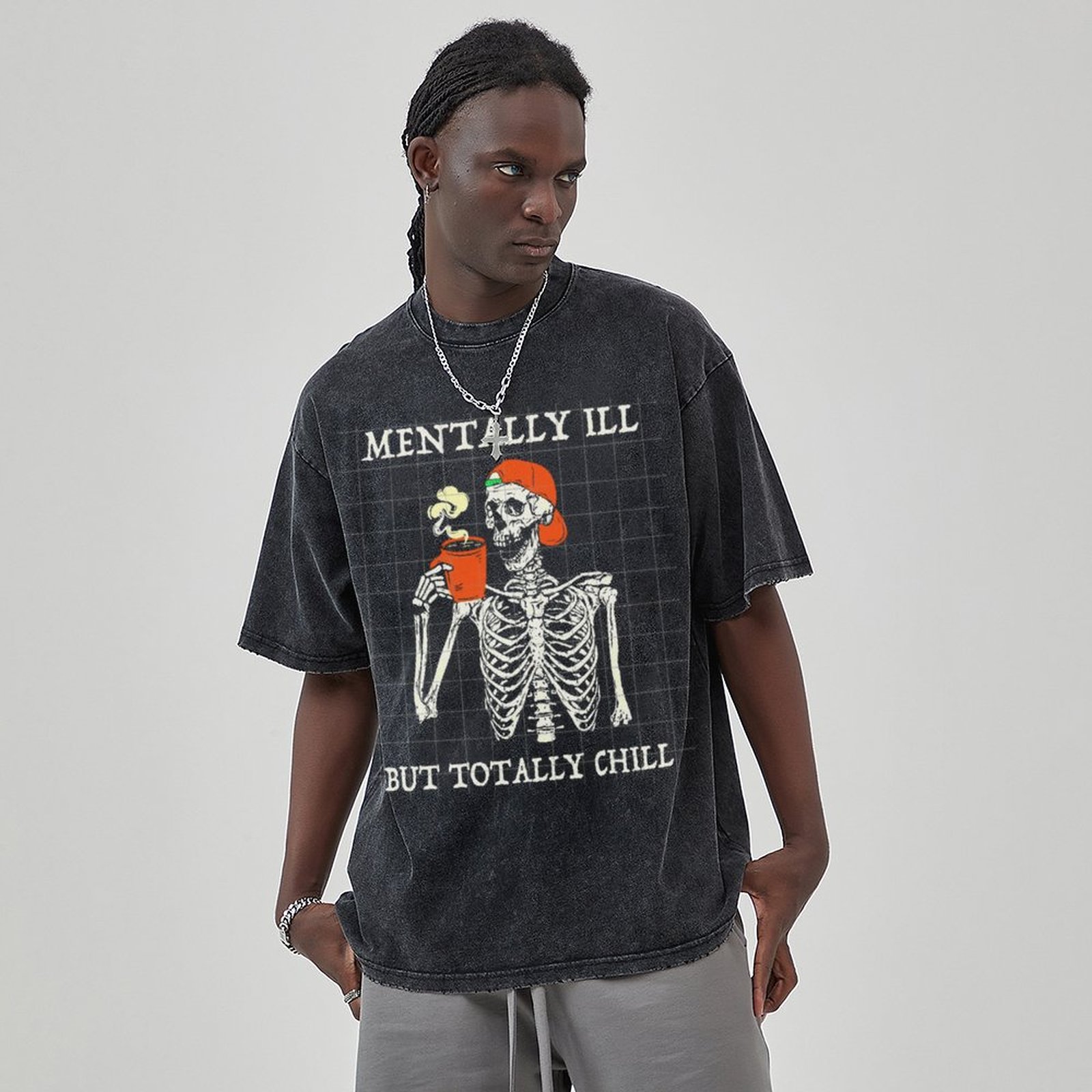 Mentally Ill Unisex Vintage Wash Denim T-Shirts🔥Buy 4 get 5th 50%OFF🔥