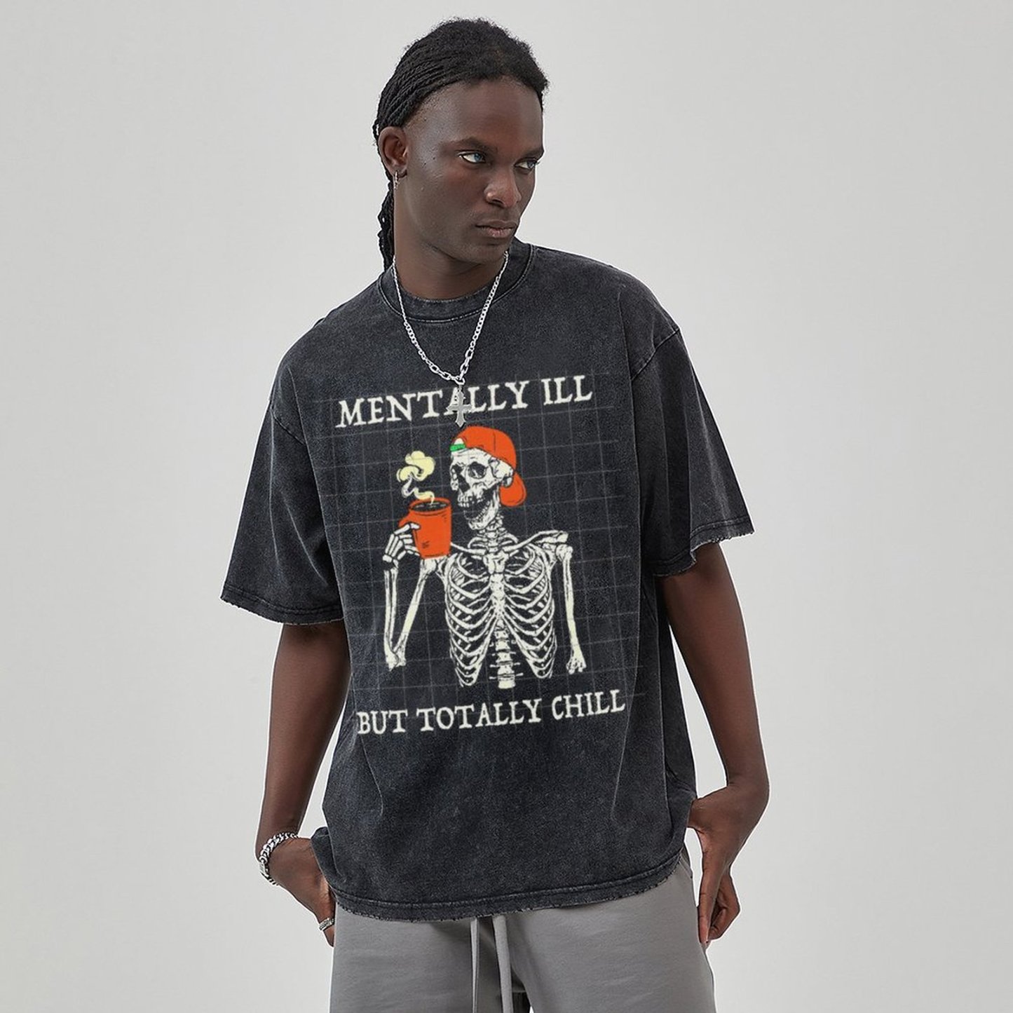 Mentally Ill Unisex Vintage Wash Denim T-Shirts🔥Buy 4 get 5th 50%OFF🔥