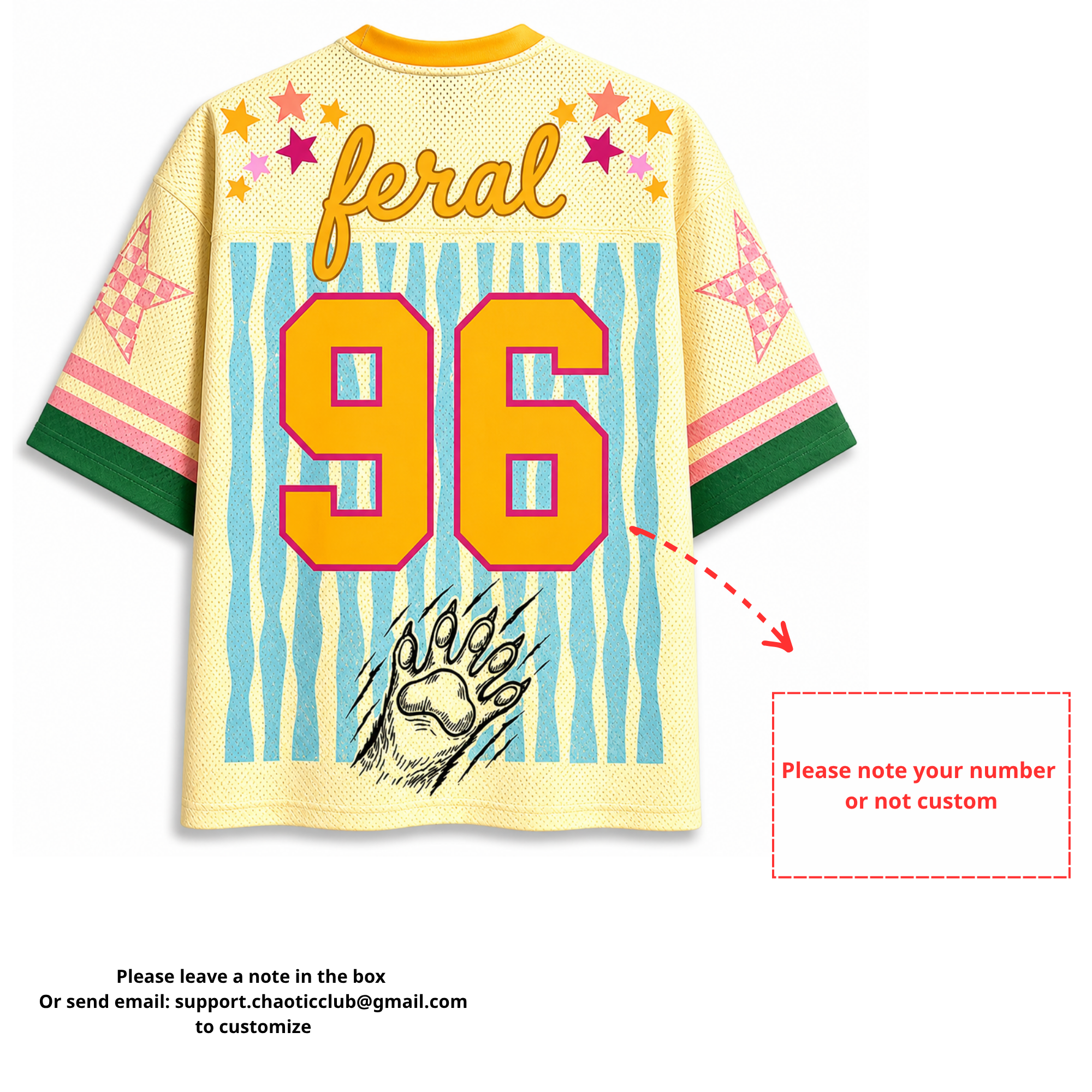 Chaotic Club Striped Feral Summer Raccoon Mesh Jersey