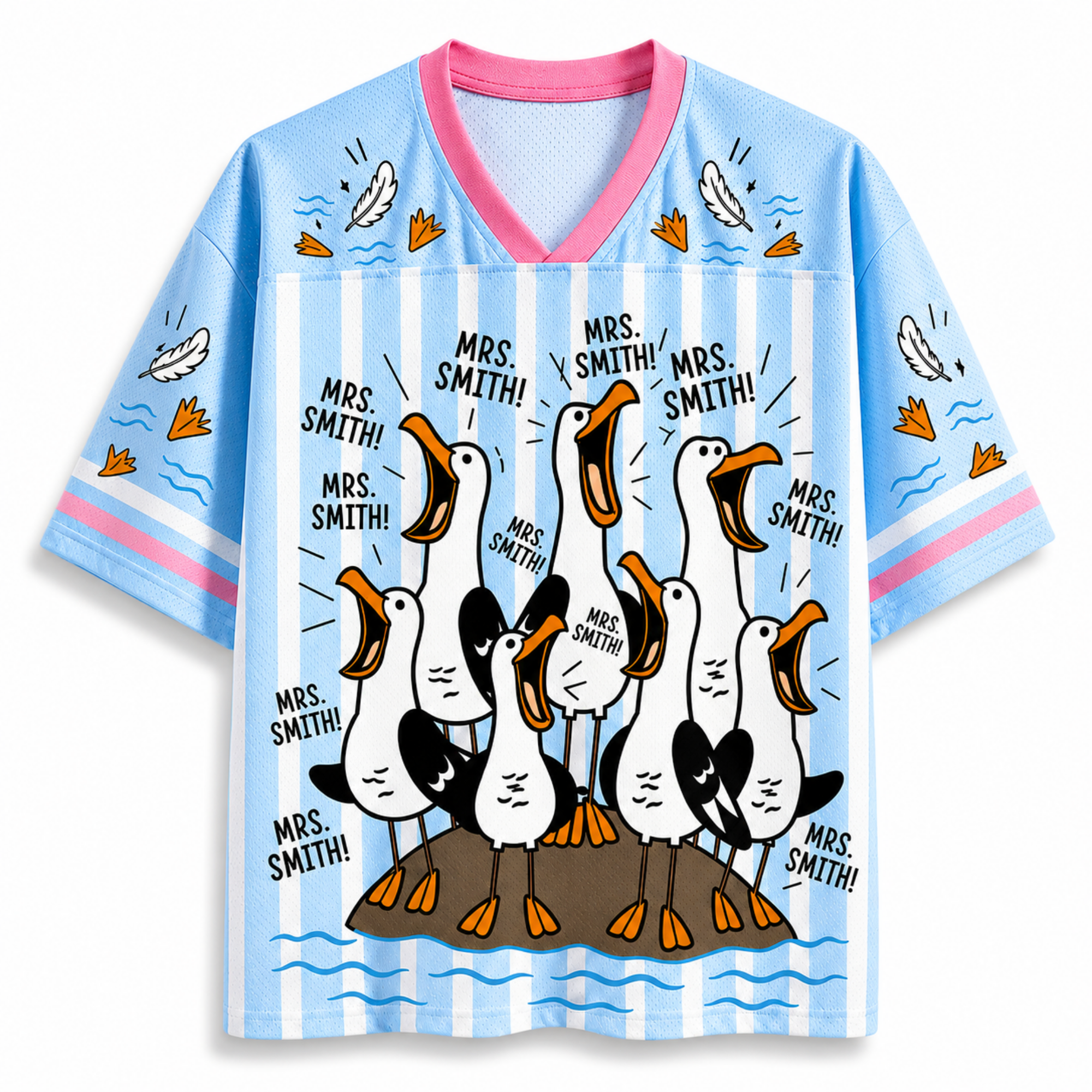 Chaotic Club Funny Seagull Teacher Mesh Jersey
