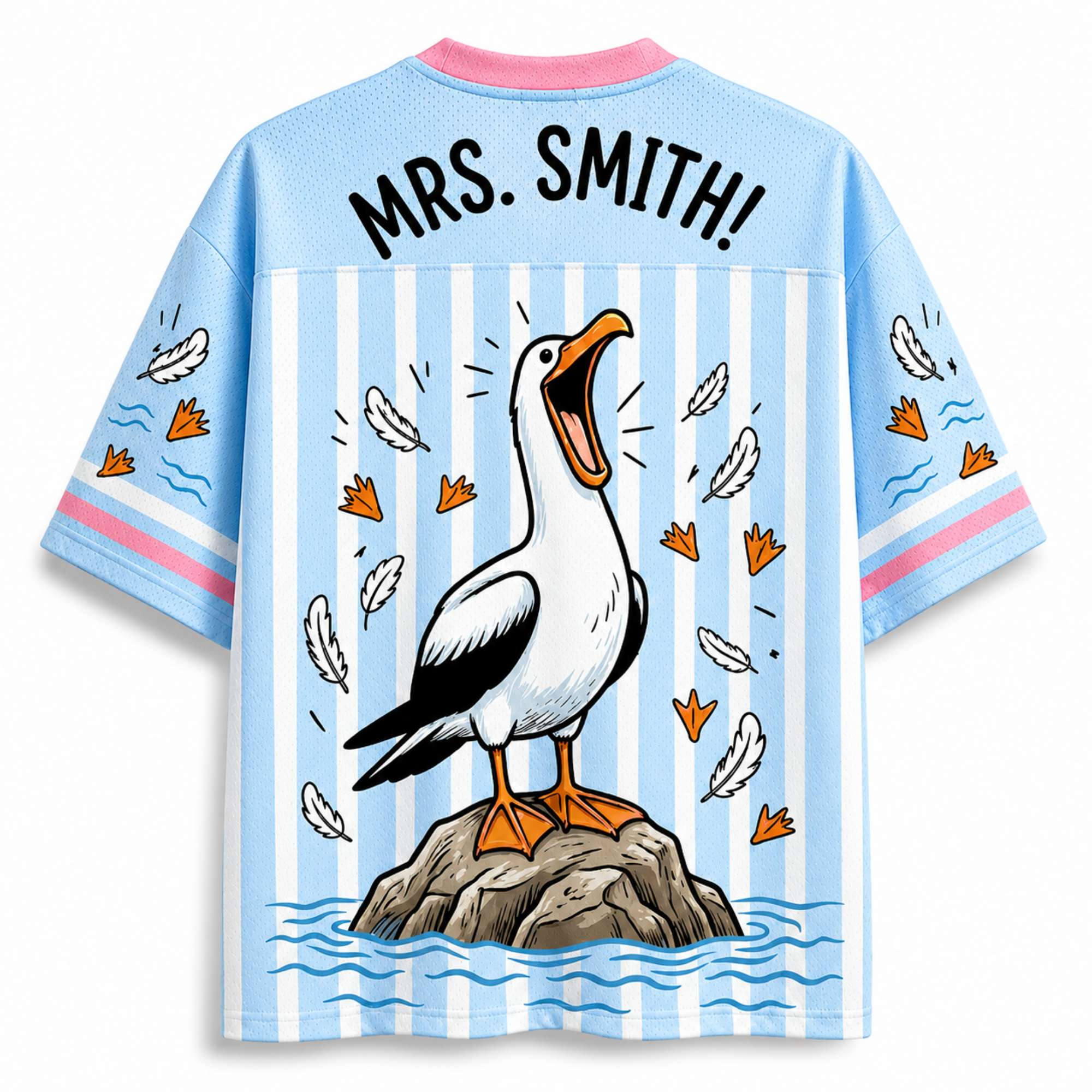 Chaotic Club Funny Seagull Teacher Mesh Jersey