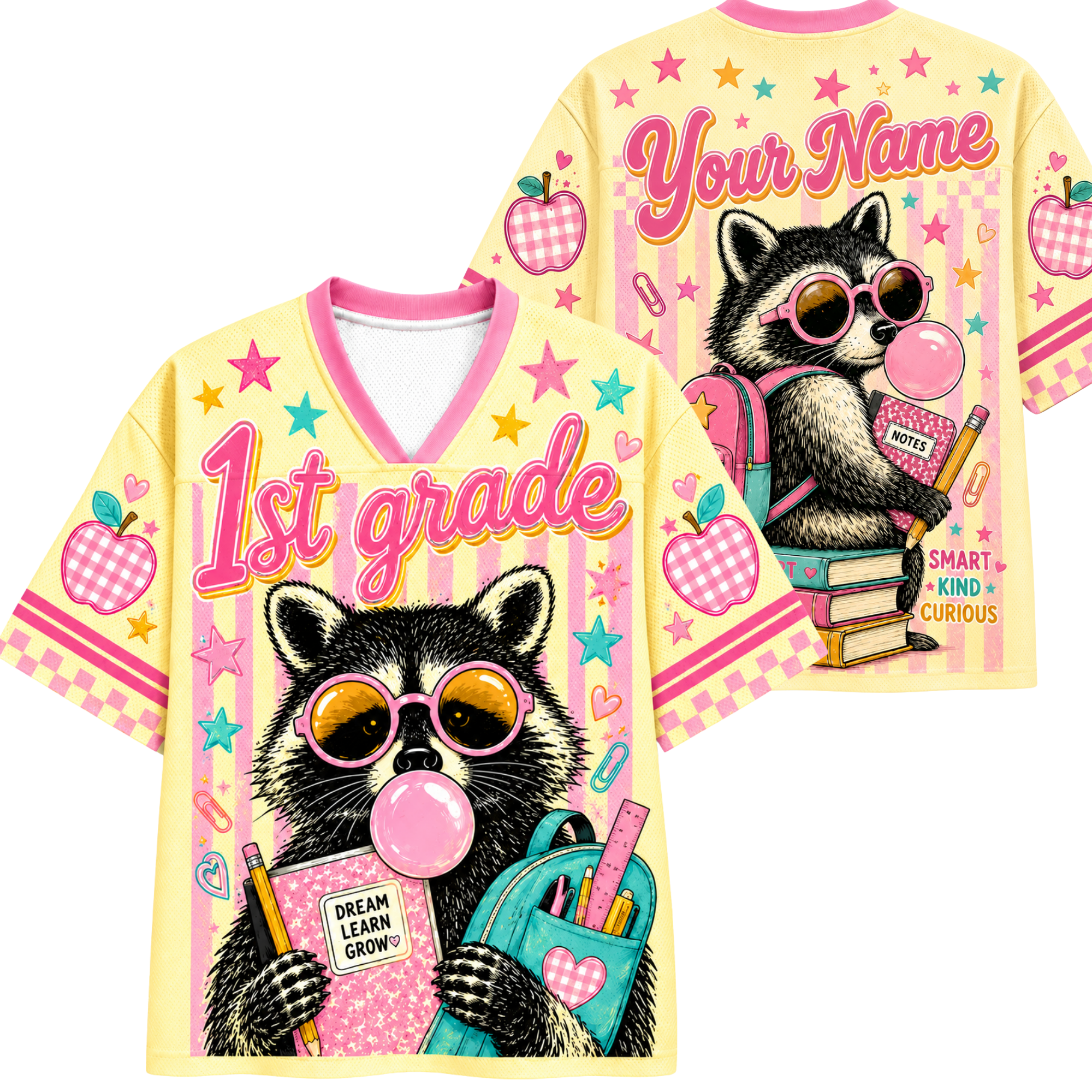 Chaotic Club Pastel Bubblegum Raccoon Teacher Mesh Jersey