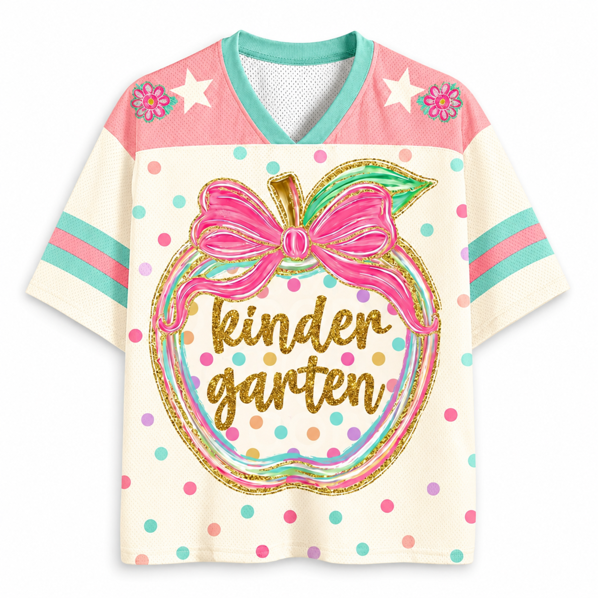 Chaotic Club Preppy Back to School Teacher Apple Mesh Jersey