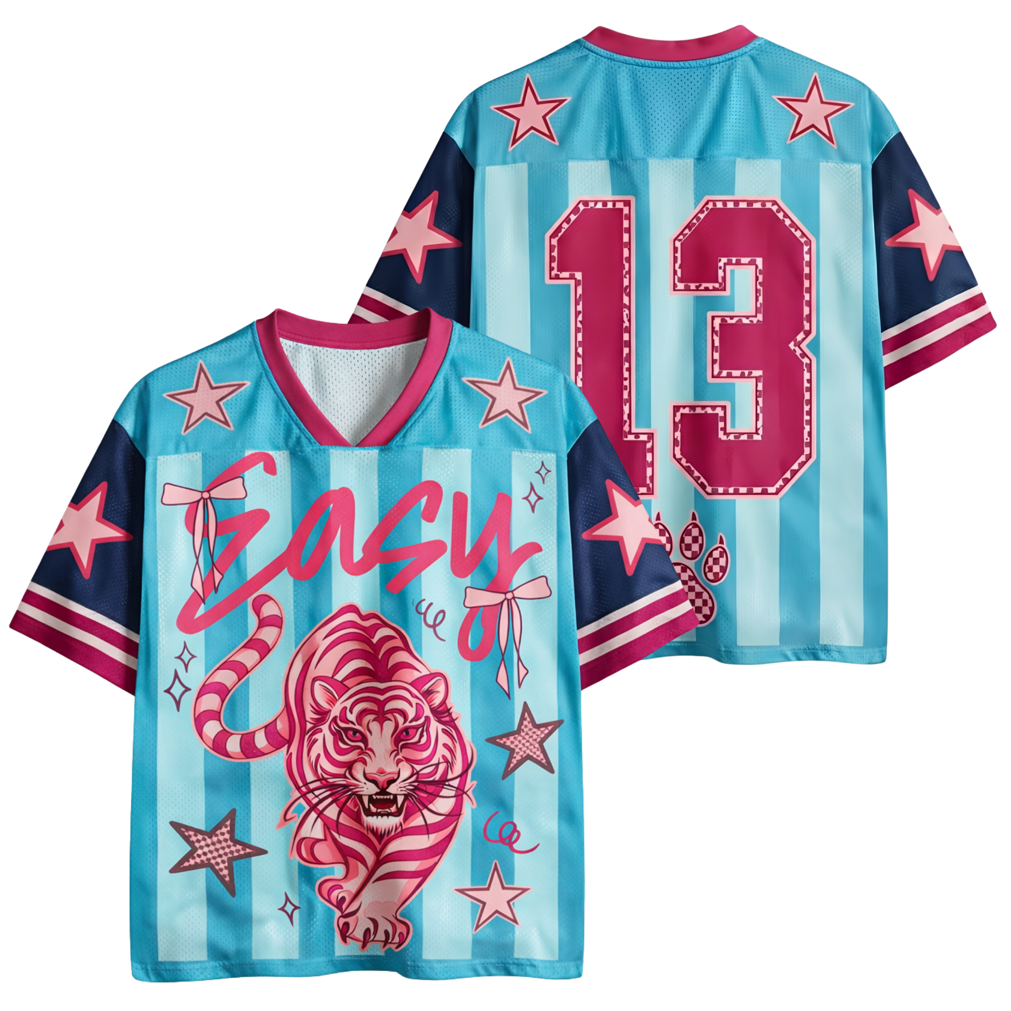 Chaotic Club Striped Easy Tiger Mesh Jersey