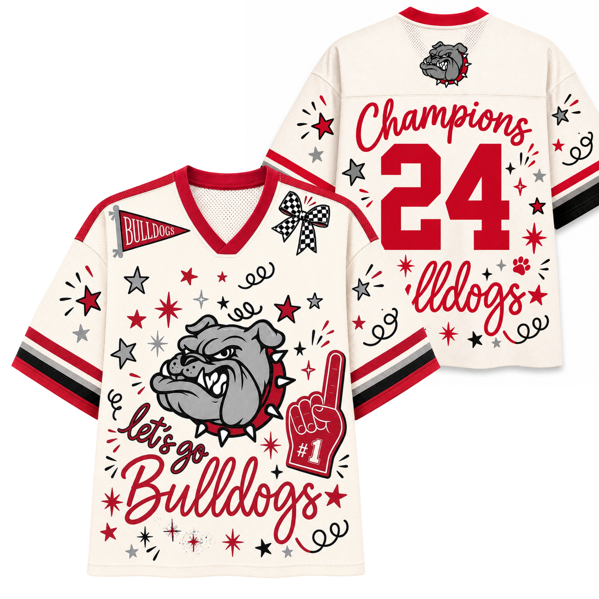 Chaotic Club Mascot Preppy Team Game Day Mesh Jersey