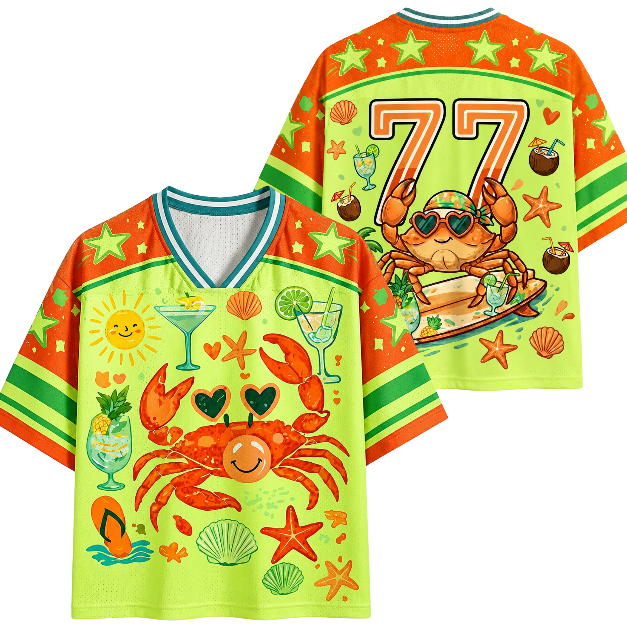 Chaotic Club Crab Blowing Bubble Summer Mesh Jersey
