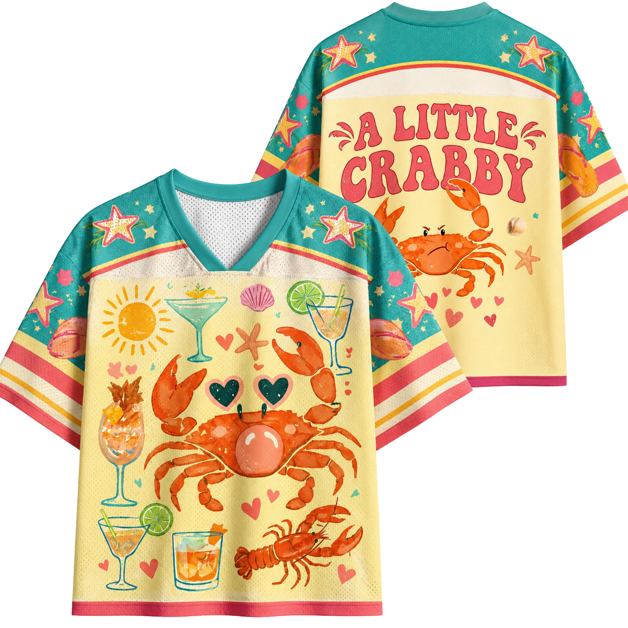 Chaotic Club Crab Blowing Bubble Summer Mesh Jersey