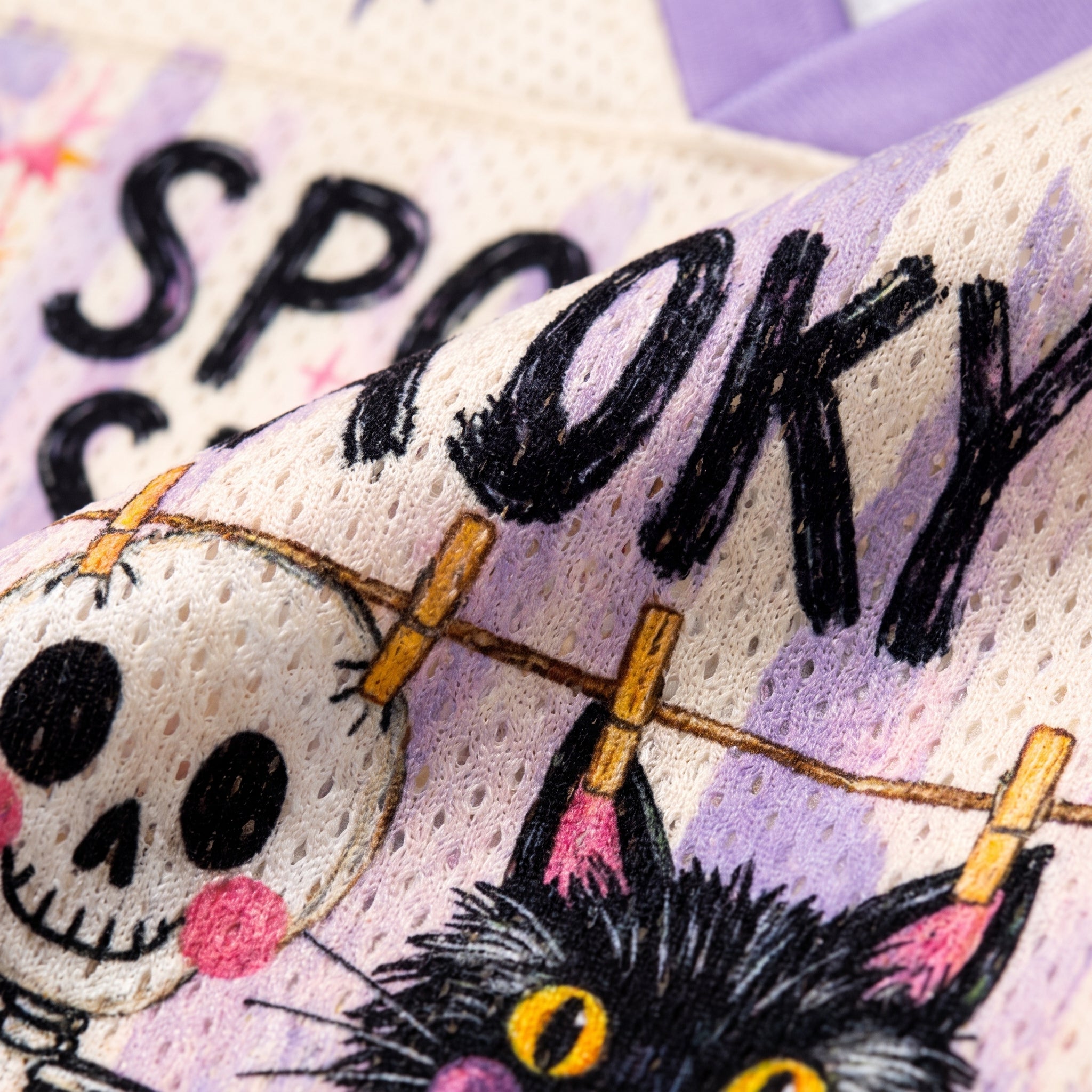Chaotic Club Preppy Spooky Season Coquette Skeleton Mesh Jersey