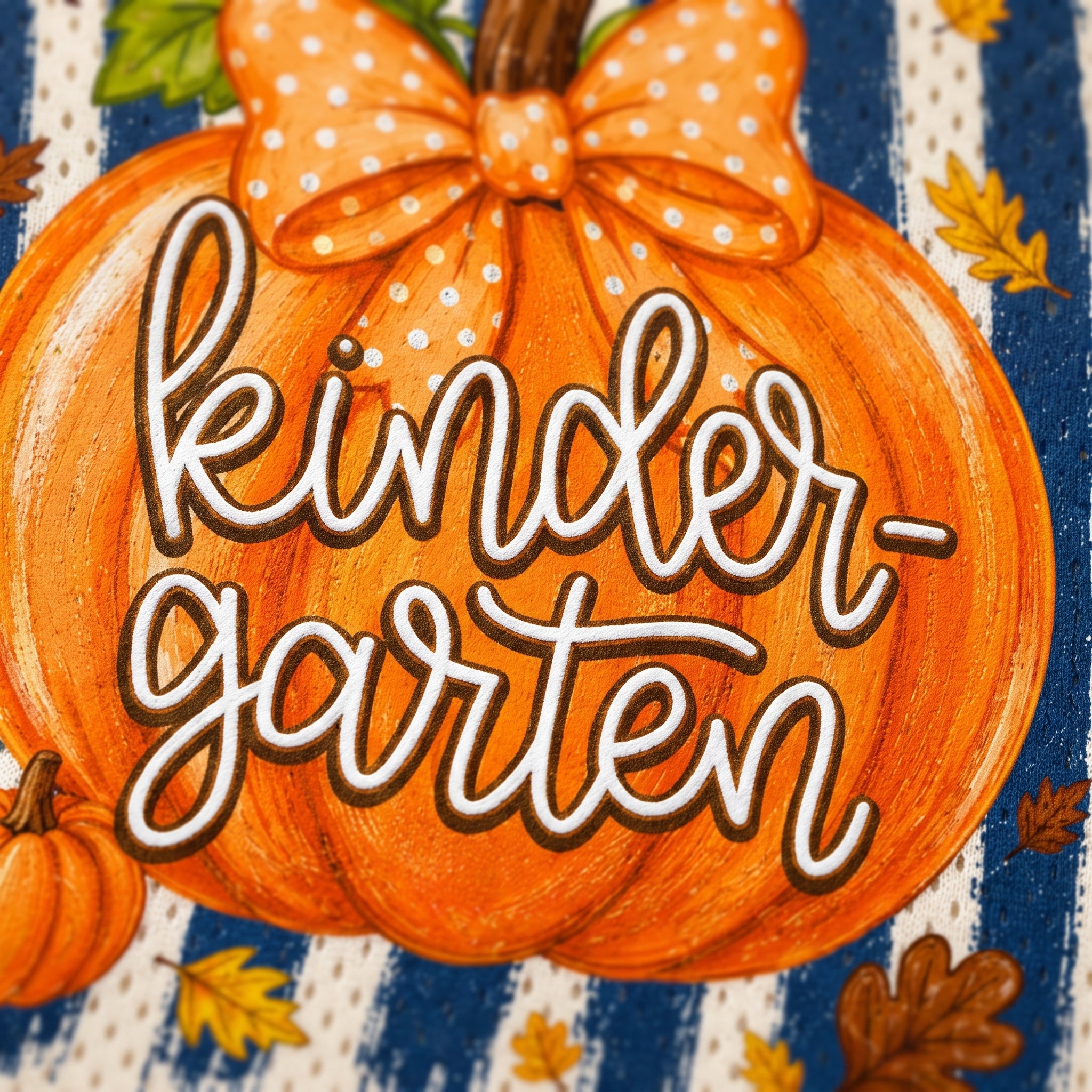 Chaotic Club Fall Back To School Striped Teacher Pumpkin Mesh Jersey