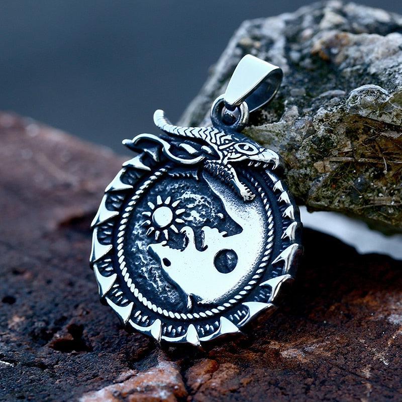 Hati wolf Surrounded by Jormungandr Pendant