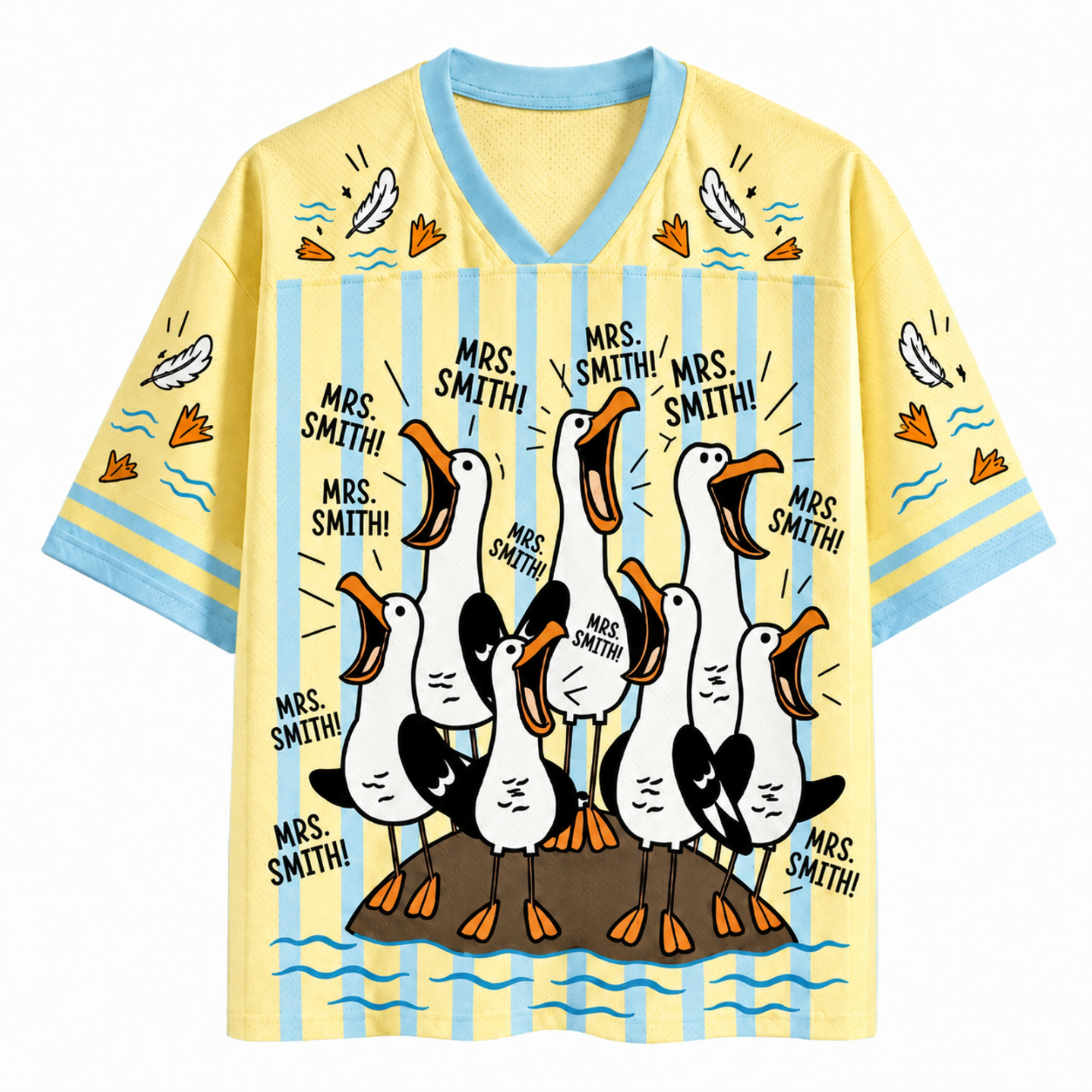 Chaotic Club Funny Seagull Teacher Mesh Jersey