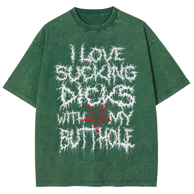 I Love Dicks Vintage Snowflake Washed T-Shirt