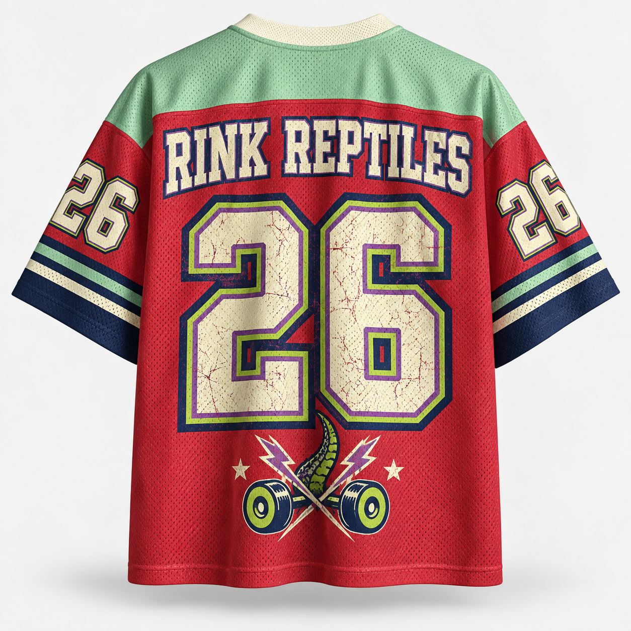Roller Skating Dinosaur Jersey Shirts