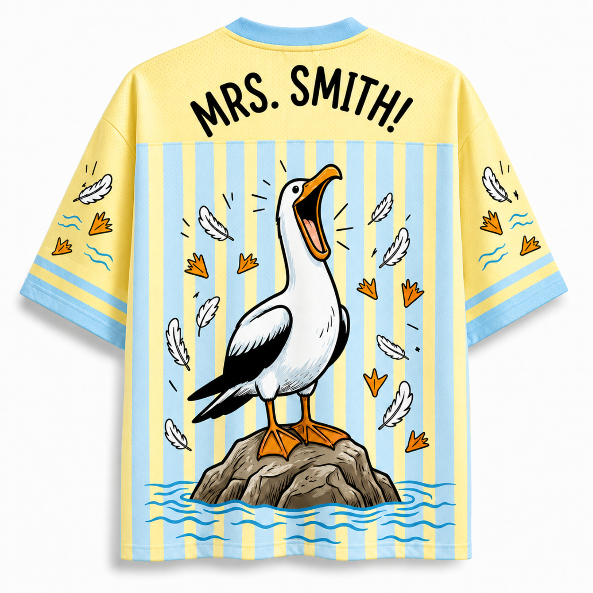 Chaotic Club Funny Seagull Teacher Mesh Jersey