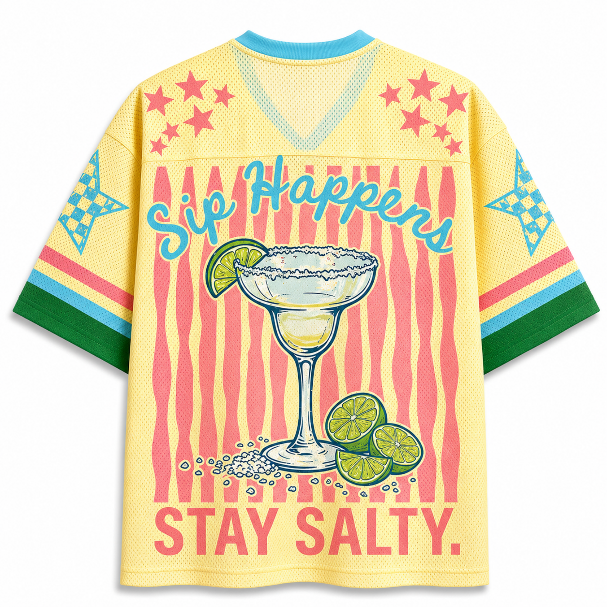 Chaotic Club Margaritas Made Me Do It Leopard Spa Summer Mesh Jersey
