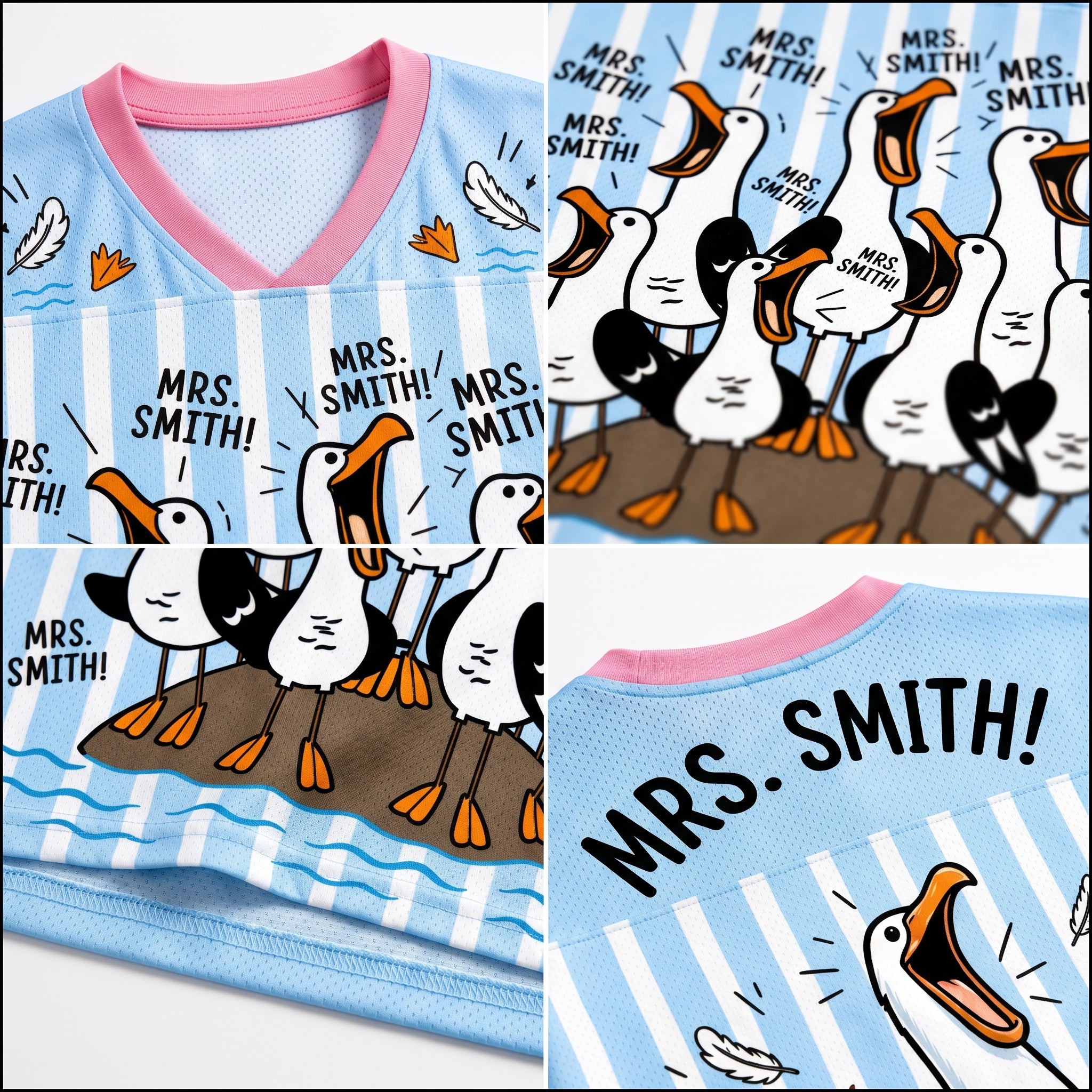 Chaotic Club Funny Seagull Teacher Mesh Jersey