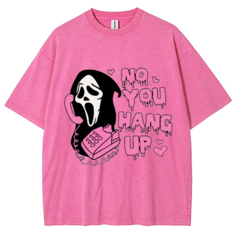 No You Hang Up Unisex Vintage Wash Denim T-Shirts-Print-cool