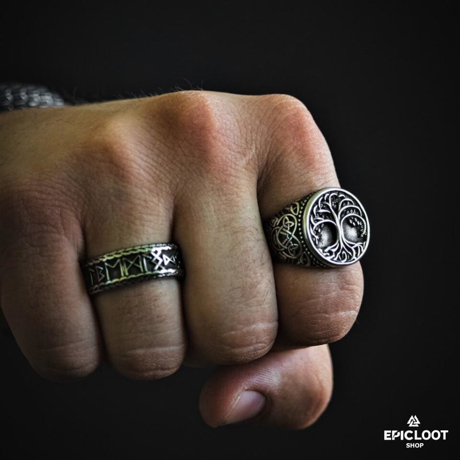 Decorated Yggdrasil Ring