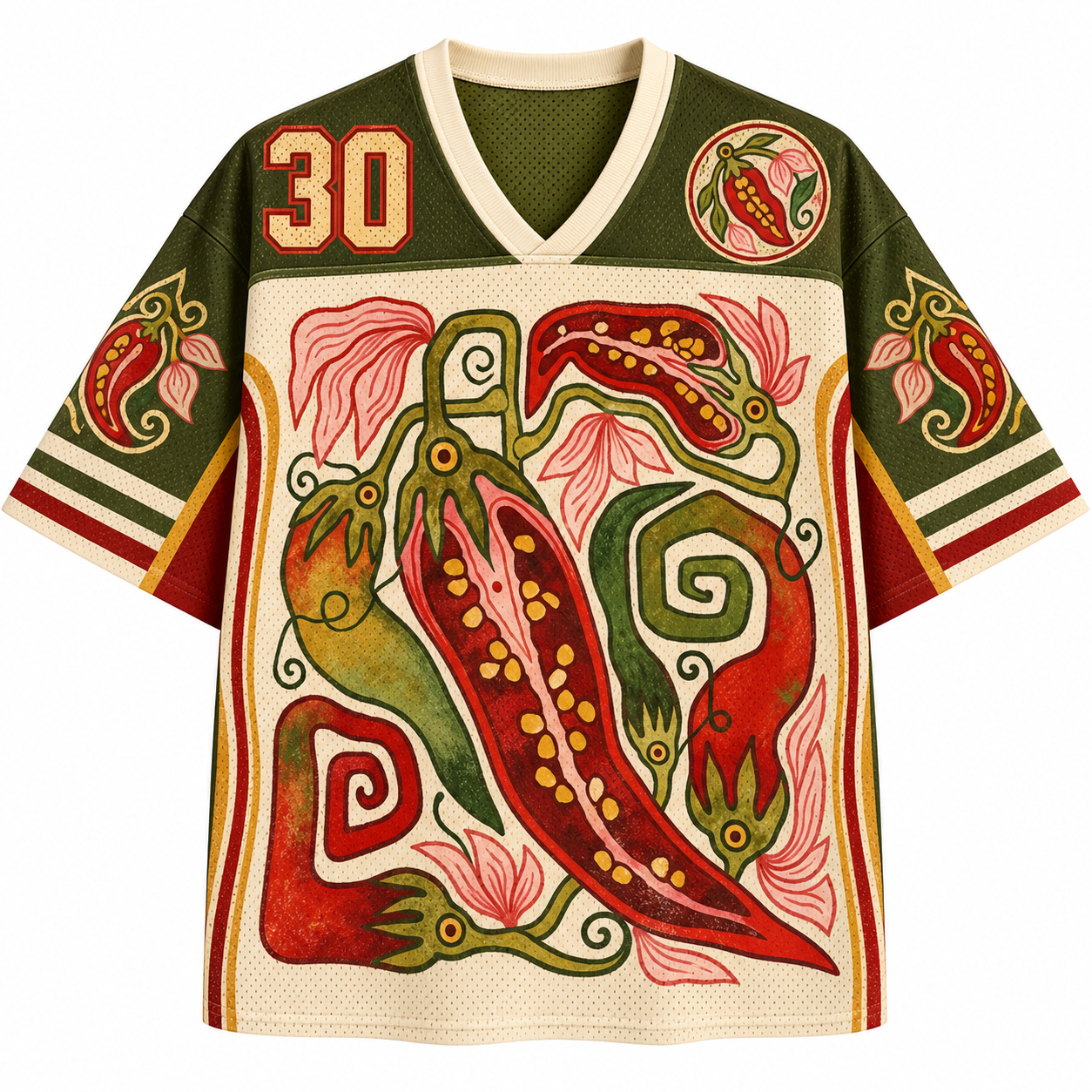 Retro Chili Pepper Mesh Jersey