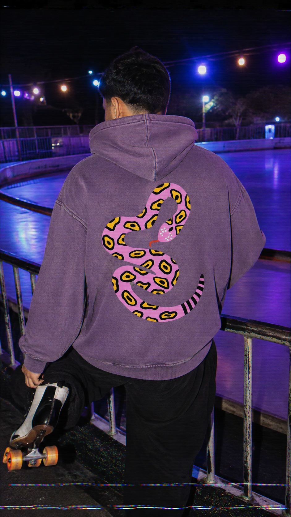 Cosmic Viper Unisex washed hoodie