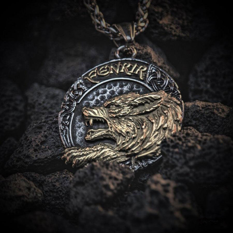 Fenrir Wolf Pendant Necklace