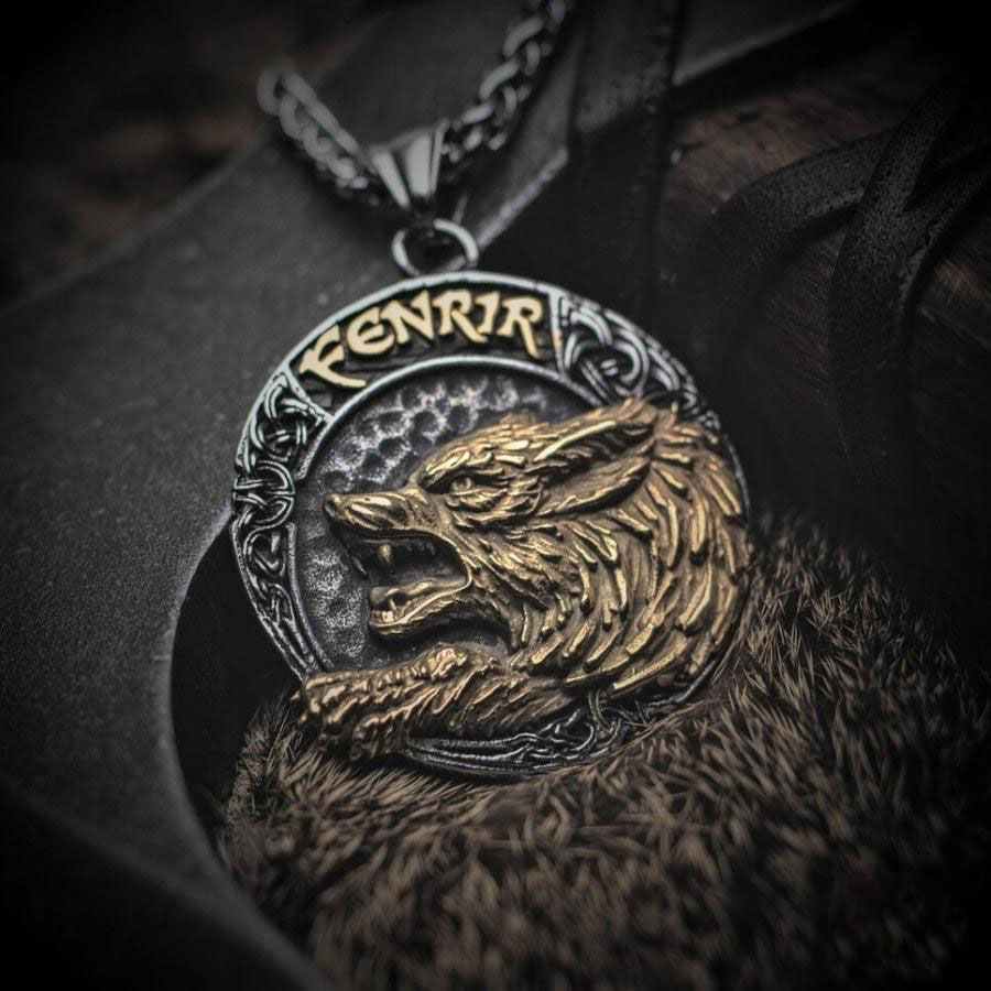 Fenrir Wolf Pendant Necklace