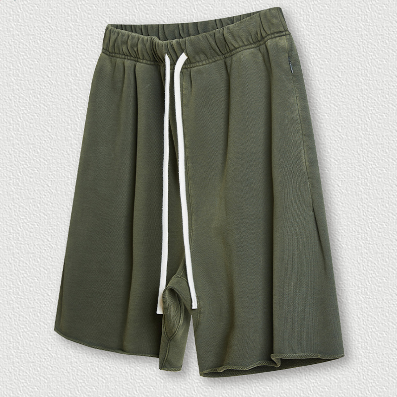 Vintage Unisex Casual Washed Plain Shorts 