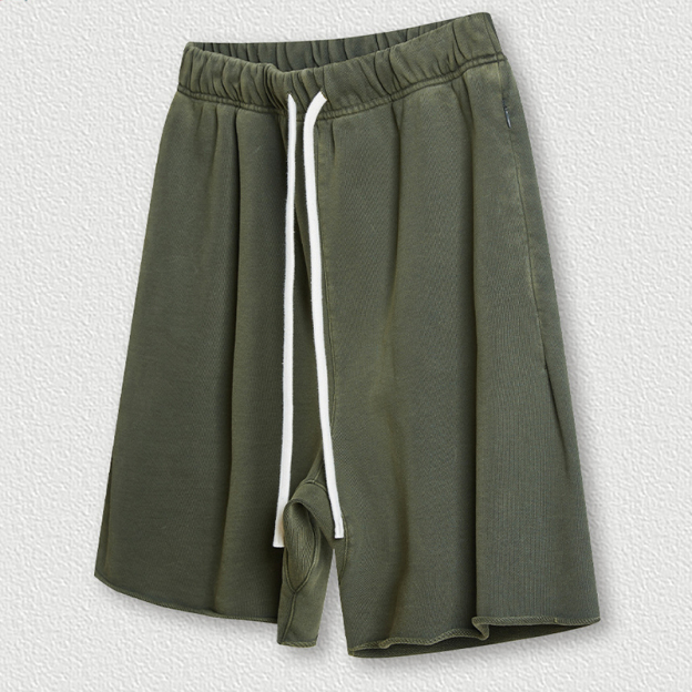 Vintage Unisex Casual Washed Plain Shorts 